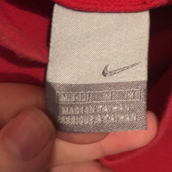 Stellar Cardinal Red Nike Stretchy Cotton Turtleneck 90/10 Cotton Spandex SZ M - Picture 4 of 8